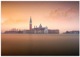 Art Prints of Venice pink sunrise