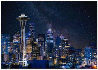 Art Prints of Night at Seattle