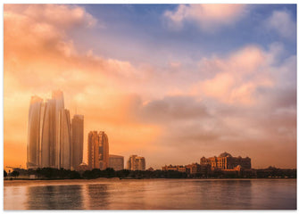 Art Prints of Etihad Towers &amp; Emirates Palace, Abu Dhabi, UAE