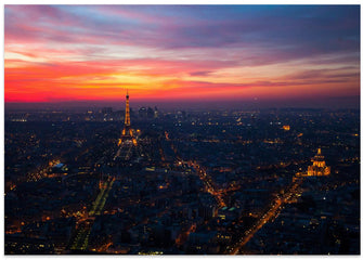 Art Prints of Paris Sunset from Montparnasse