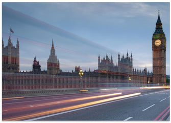 Art Prints of Big Ben with bright trails