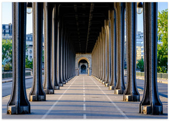 Art Prints of Bir Hakeim bridge perspective Paris