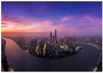 Art Prints of The Morning Glow in Lujiazui Shanghai