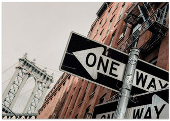 Art Prints of Manhattan Bridge One Way