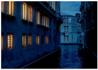 Art Prints of Venice channels by night