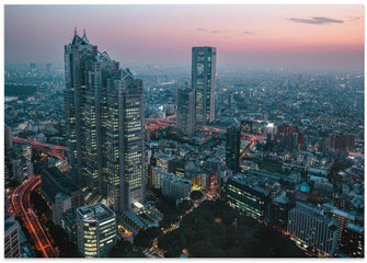 Art Prints of Tokyo at dusk