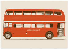 Art Prints of Red English Bus