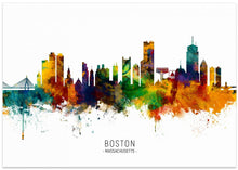 Art Prints of Boston Massachusetts Skyline