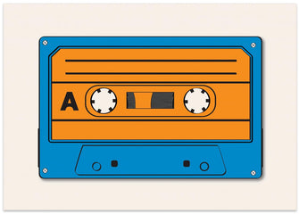 Art Prints of Blue Tape Cassette