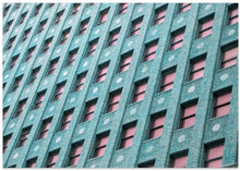 Art Prints of Brick Building with Pink Windows