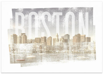 Art Prints of BOSTON Skyline | Vintage