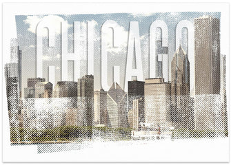 Art Prints of CHICAGO Skyline | Vintage