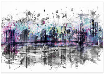 Art Prints of Modern Art NEW YORK CITY Skyline | Splashes