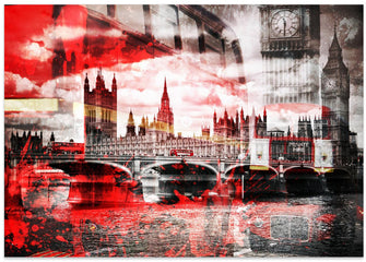 Art Prints of City Art LONDON Red Bus Composing