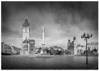 Art Prints of Old Town Square in Prague | Monochrome