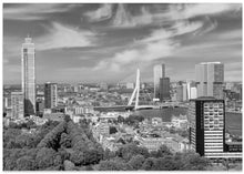 Art Prints of Unique Rotterdam panorama seen from the Euromast | Monochrome