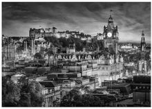 Art Prints of Evening impression from Edinburgh - Monochrome