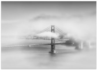 Art Prints of Foggy Golden Gate Bridge | monochrome