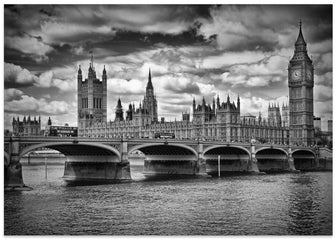 Art Prints of LONDON Houses of Parliament &amp; Westminster Bridge