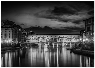 Art Prints of FLORENCE Ponte Vecchio at Night