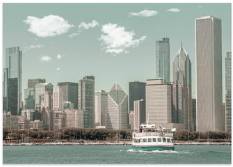 Art Prints of CHICAGO Skyline | urban vintage style