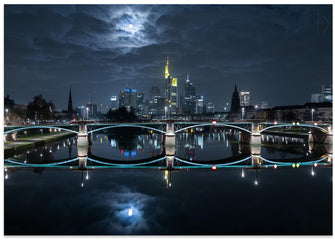 Art Prints of Frankfurt at Full Moon