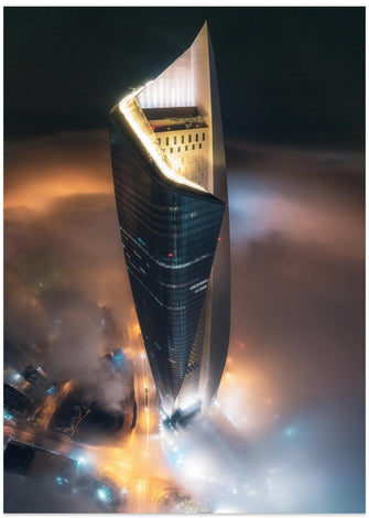 Art Prints of Alhamra Tower in Fog