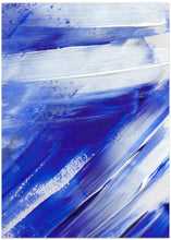 Art Prints of White on Blue Brush Strokes