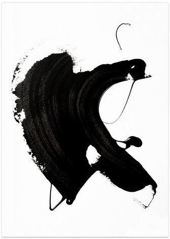 Art Prints of Black abstract Stroke