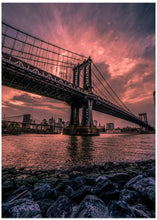 Art Prints of Manhattan Bridge Wide Angle