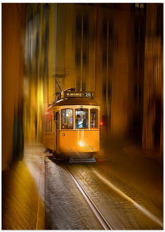 Art Prints of TRAM 28 at Night III