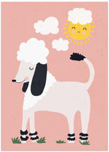 Canvas Art Print Happy Poodle