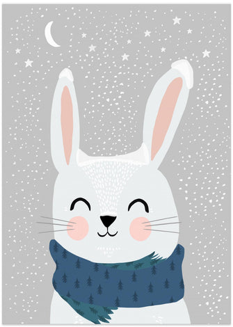 Canvas Art Print Snow Bunny