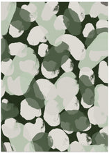 Art Prints of Green Round Strokes Pattern