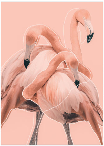 Canvas Art Print Flamingos nr. 1