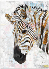 Canvas Art Print Grunge gold zebra