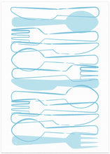 Art Prints of Blue Cutlery