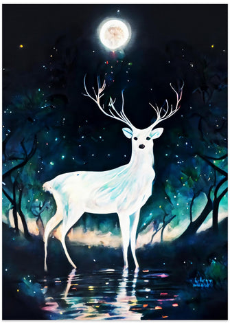 Canvas Art Print Paint Deer