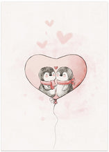 Canvas Art Print Penguin in love