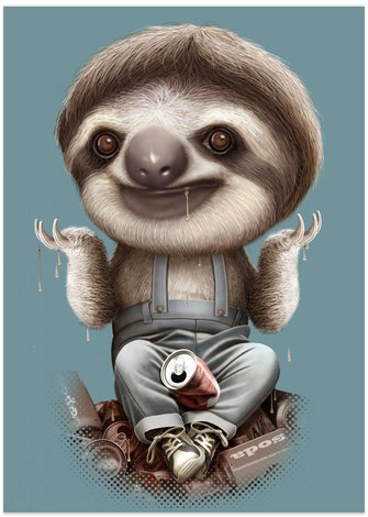 Canvas Art Print SLOTH DON'T CARE