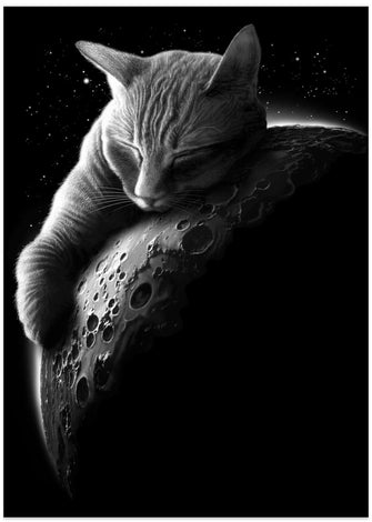 Canvas Art Print mooncat