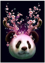 Canvas Art Print panda horns up