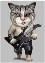 Canvas Art Print heavy metal cat