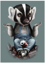 Canvas Art Print badger chill