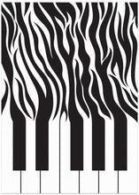 Art Prints of Zebra Piano print black and white