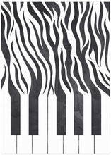 Art Prints of Zebra Piano Black and White