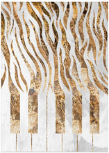 Art Prints of Gold Zebra Piano