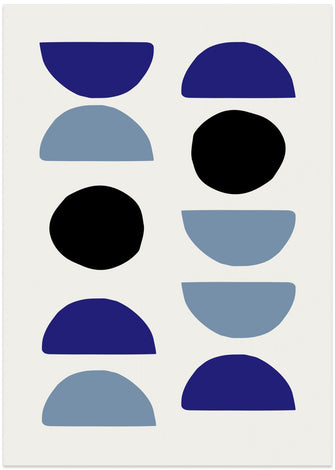 Art Prints of Blue Shapes 2