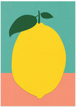 Art Prints of Lemon With Two Leaves