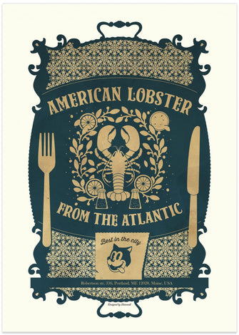 Art Prints of Lobster Baroque Print